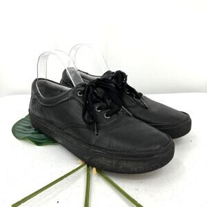 Align Nurse Mates Black Leather Lace Up Health Care Orthotic Fleet Sneaker Shoes